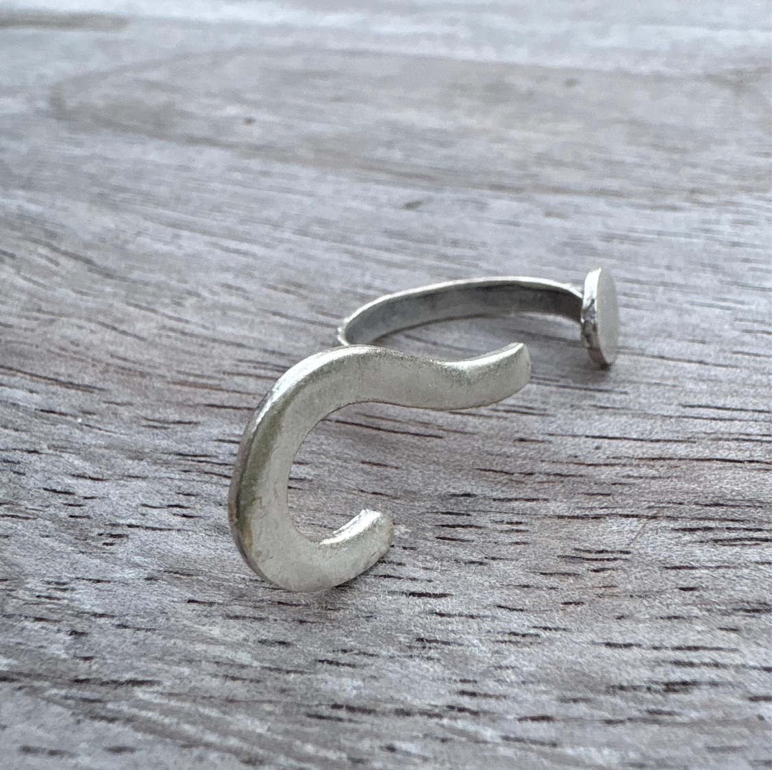 Silver Plated Question Mark Ring | Minimalist Statement Adjustable Jewelry, for Christmas Gift