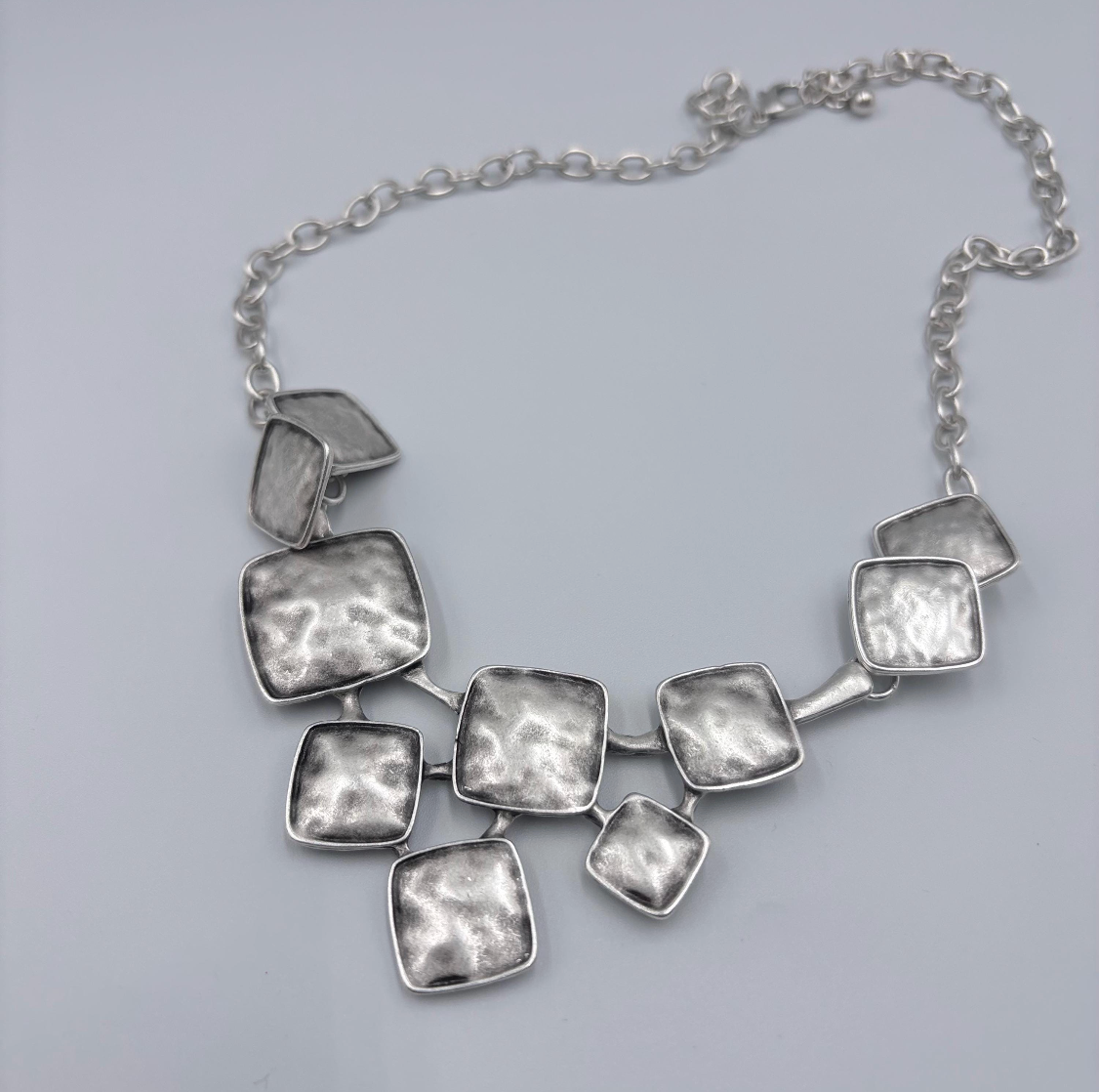 Chunky Vintage Style Necklace, Geometric Statement Jewelry, Gift for her