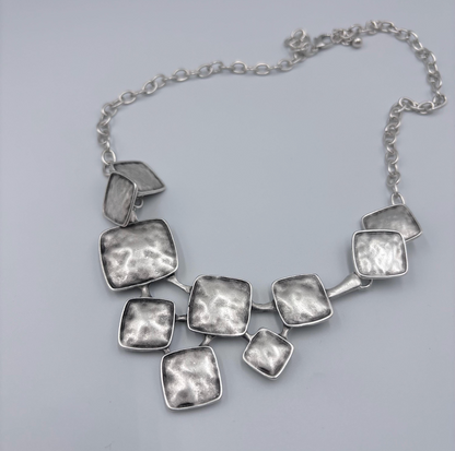 Chunky Vintage Style Necklace, Geometric Statement Jewelry, Gift for her