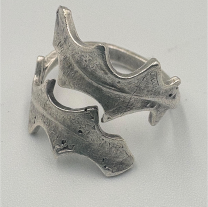 Antique Silver Gothic Armor Ring • Unisex Fantasy Jewelry