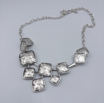 Chunky Vintage Style Necklace, Geometric Statement Jewelry, Gift for her