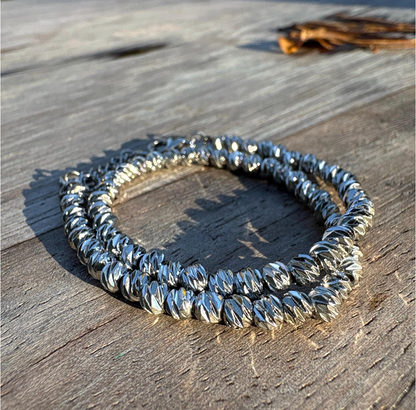 Stainless Steel Beaded Anklet | Silver Ankle Bracelet for Women, Minimalist Jewelry