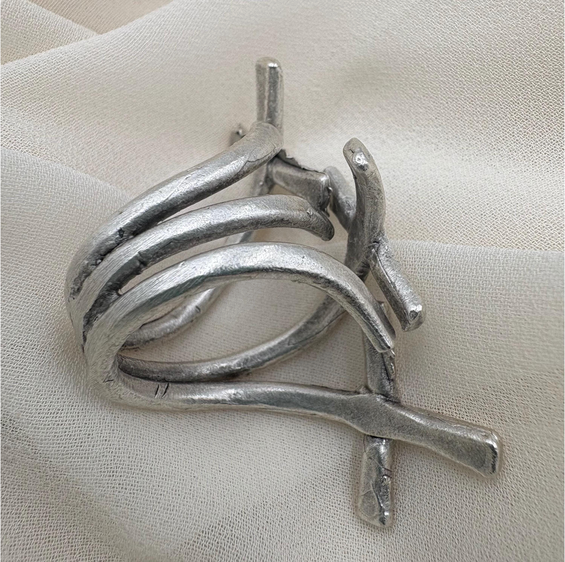 Silver Cross Ring | Gothic Boho Statement Ring | Layered Multi-Cross Design | Unique Artistic Unisex Jewelry
