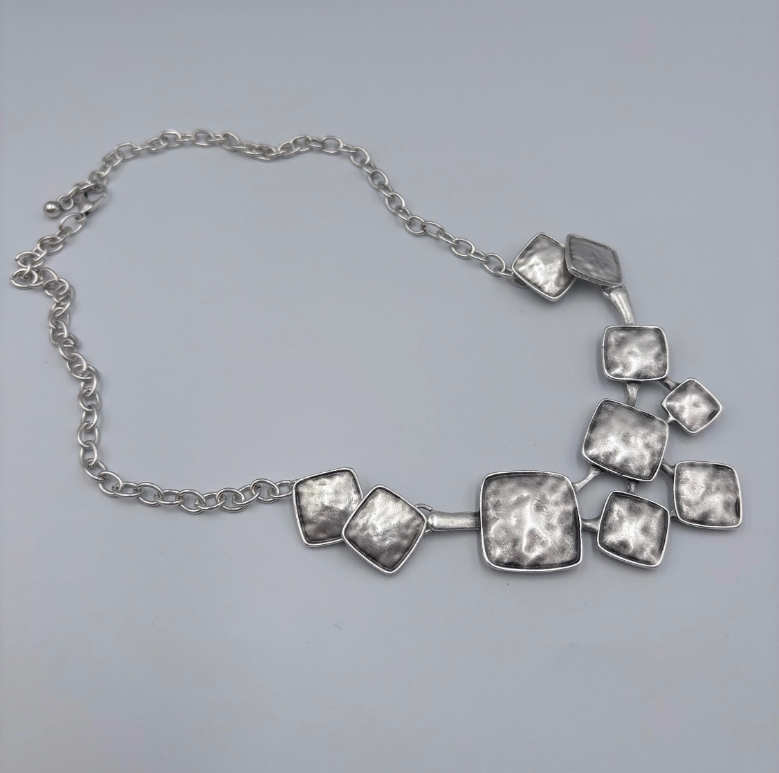 Chunky Vintage Style Necklace, Geometric Statement Jewelry, Gift for her