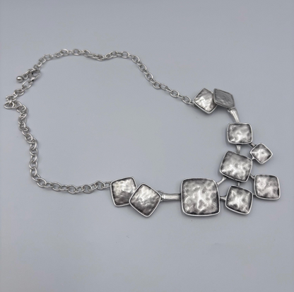 Chunky Vintage Style Necklace, Geometric Statement Jewelry, Gift for her