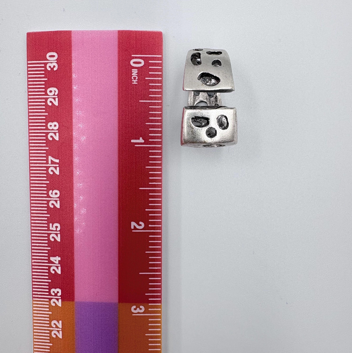 Adjustable Silver Statement Ring, Abstract Open Front Design