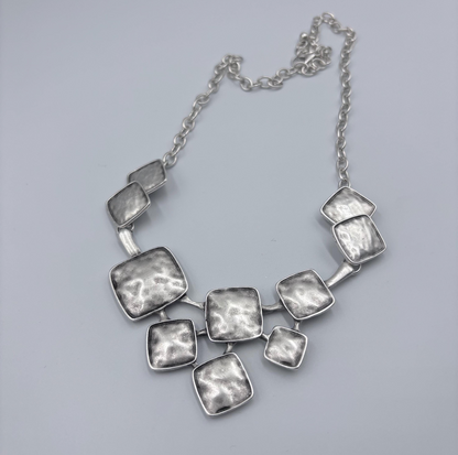 Chunky Vintage Style Necklace, Geometric Statement Jewelry, Gift for her