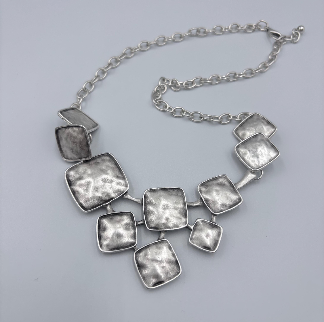 Chunky Vintage Style Necklace, Geometric Statement Jewelry, Gift for her