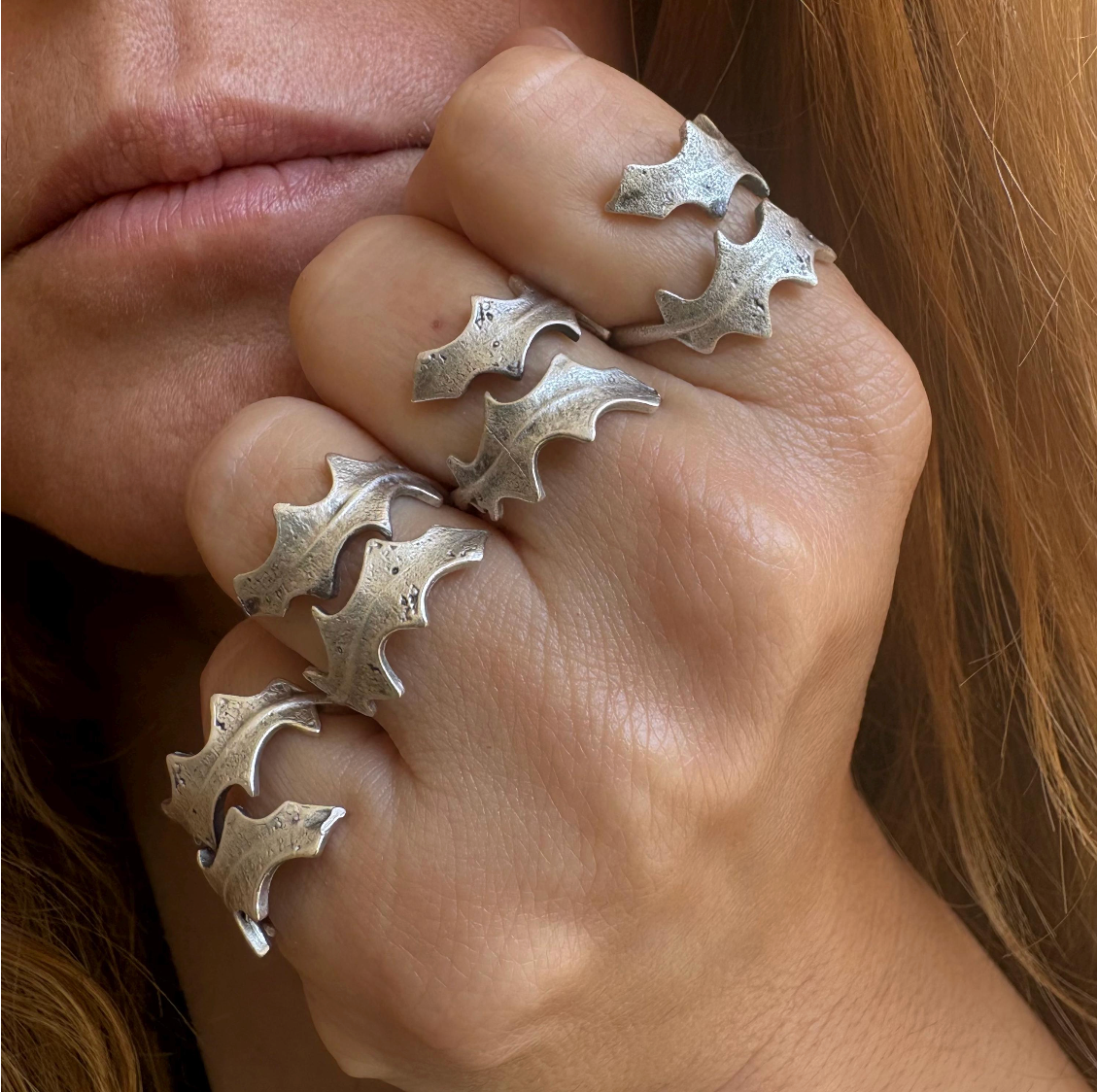 Antique Silver Gothic Armor Ring • Unisex Fantasy Jewelry