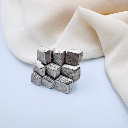 Bold Geometric 3D Ring | Modern Statement Jewelry | Handmade Art Ring
