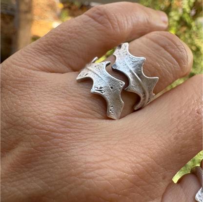 Antique Silver Gothic Armor Ring • Unisex Fantasy Jewelry