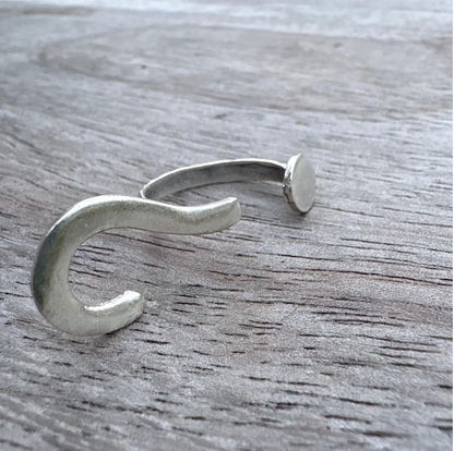 Silver Plated Question Mark Ring | Minimalist Statement Adjustable Jewelry, for Christmas Gift
