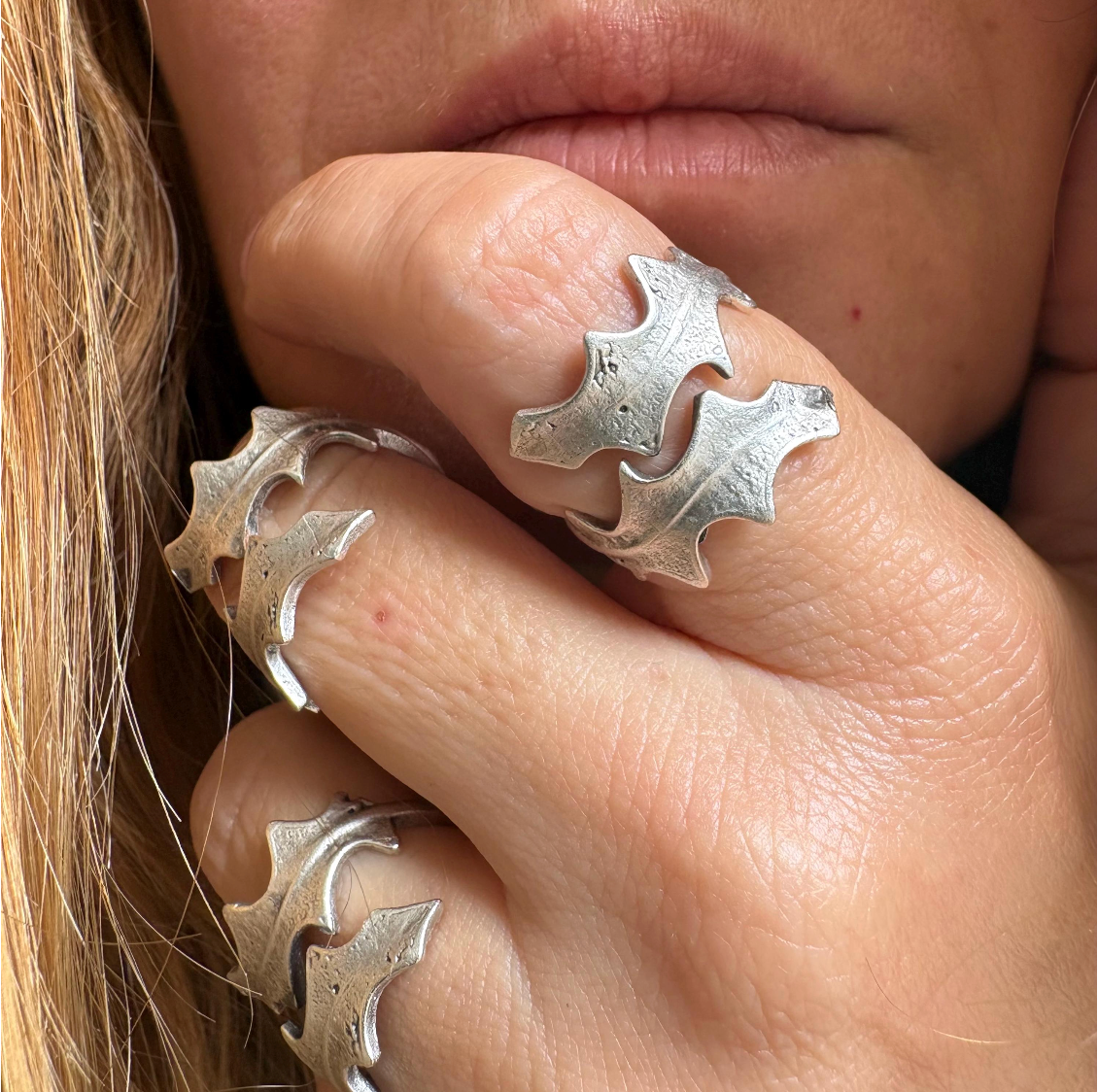 Antique Silver Gothic Armor Ring • Unisex Fantasy Jewelry