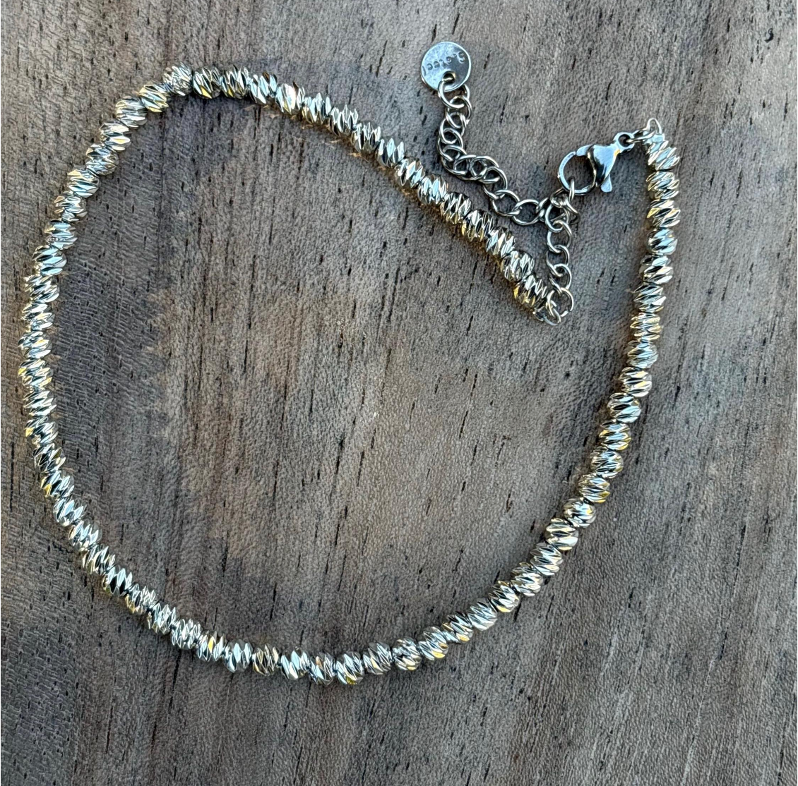 Stainless Steel Beaded Anklet | Silver Ankle Bracelet for Women, Minimalist Jewelry