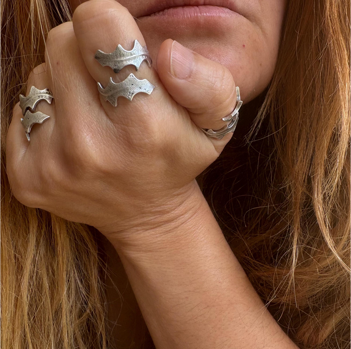 Antique Silver Gothic Armor Ring • Unisex Fantasy Jewelry
