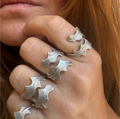 Antique Silver Gothic Armor Ring • Unisex Fantasy Jewelry