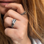 Antique Silver Zipper Ring • Industrial Steampunk Adjustable Band