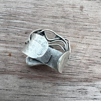 Sculptural Brass Ring – Bold Modern Art Design