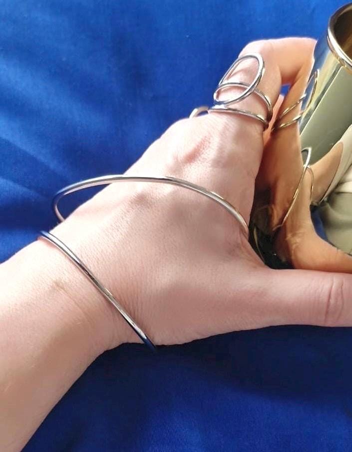 Palm Cuff Bracelet Gold  Plated - Brass Jewellery for Women